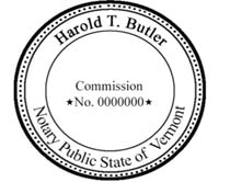 Notary stamp, circular