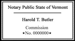 Notary stamp, rectangular